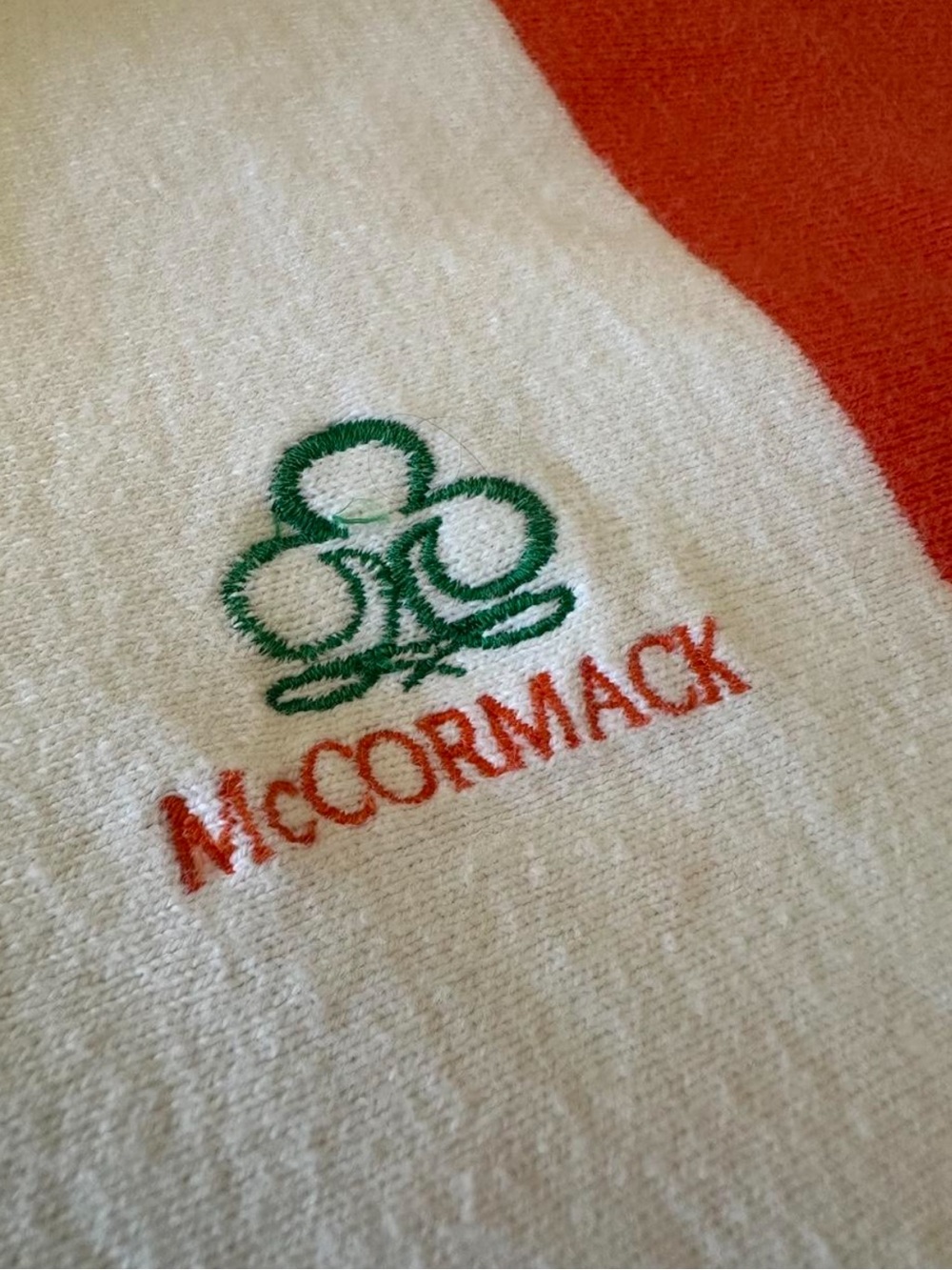 Vintage USA Irish Rugby Shirt XL McCormack Shamrock Colorblock Long Sleeve Polo - Picture 5 of 8